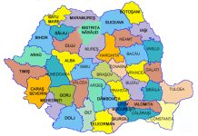 Harta completă a județelor din România