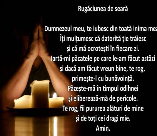 Rugăciuni de seară – texte de invocații și meditații pentru liniște și pace interioară