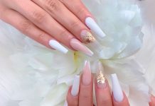 Unghii cu gel rosii balerina: modele de unghii elegante si feminine