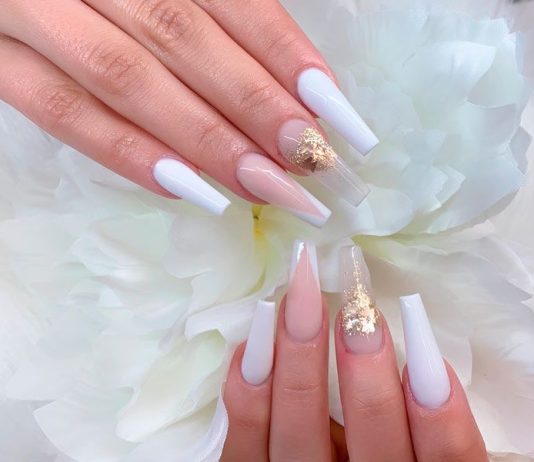 Unghii cu gel rosii balerina: modele de unghii elegante si feminine